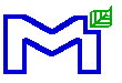 Grosser Buchstabe M ,mit sprossendem Blatt , Logo der MerkurApotheke